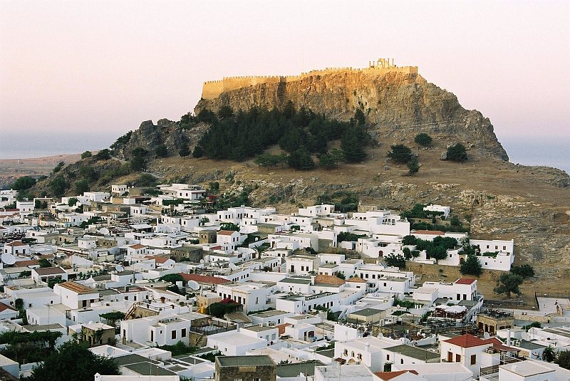 Acropolis in Lindos, Rhodes Island, Greece by Nguyen Bang Giang