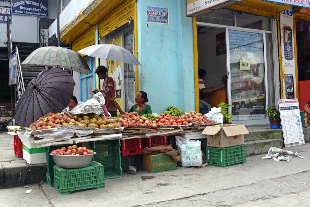 Selling fruit at Sanghu Ko Mukh by sunmaya