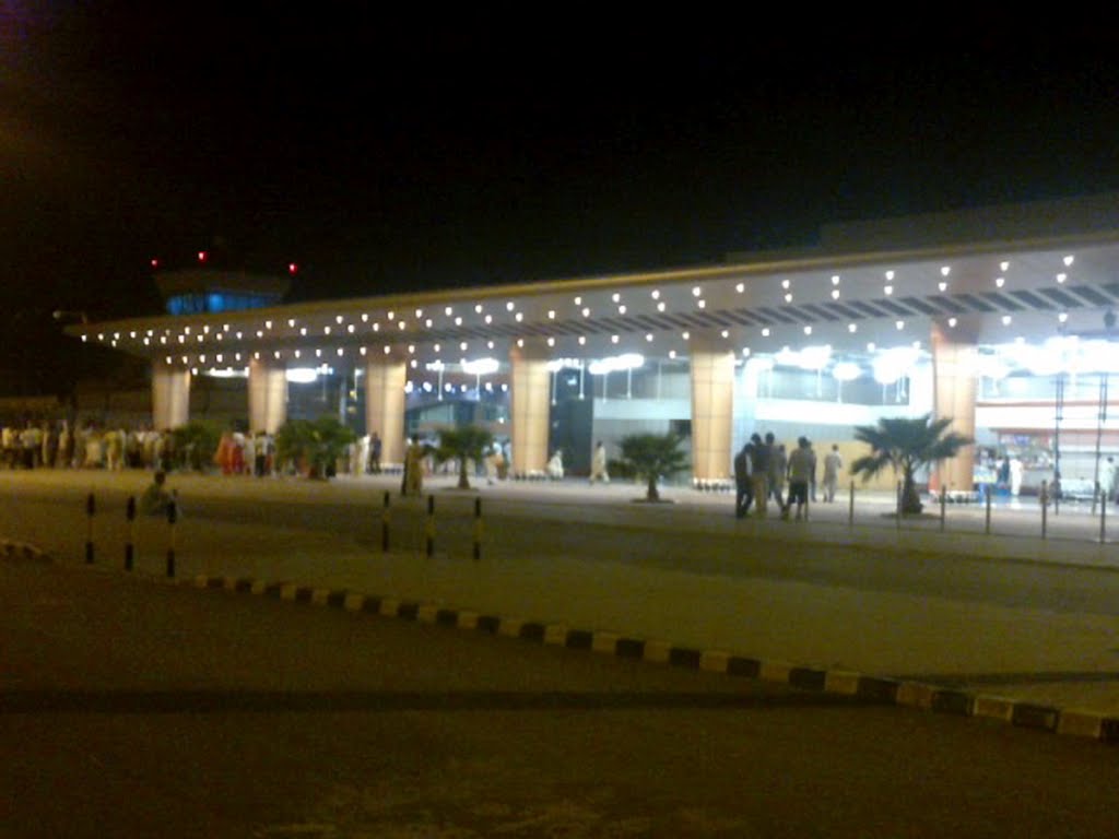 Ijaz Ahmad Mughal---Night View Of The Sialkot International Airport, Sialkot, Punjab, Pakistan by ijaz ahmad mughal اعجاز احمد مغل