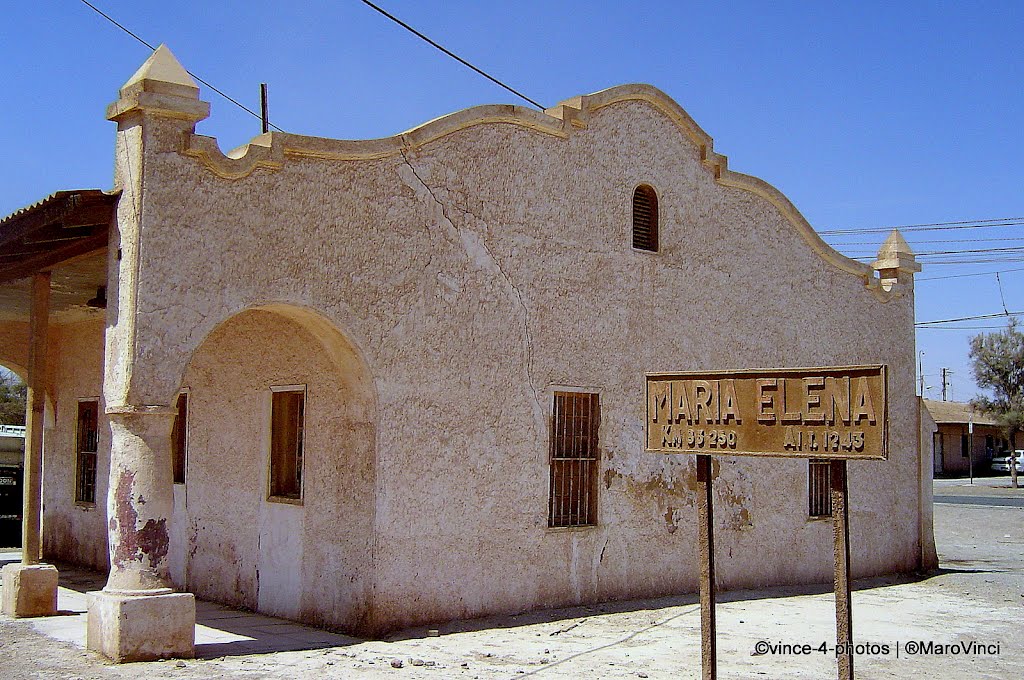 CHILE, MARIA ELENA - Train station - Altitude 1.245 meters by Maro Vinci