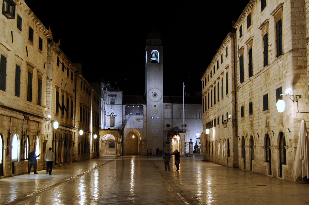 Dubrovnik, main street at night by Starburst6