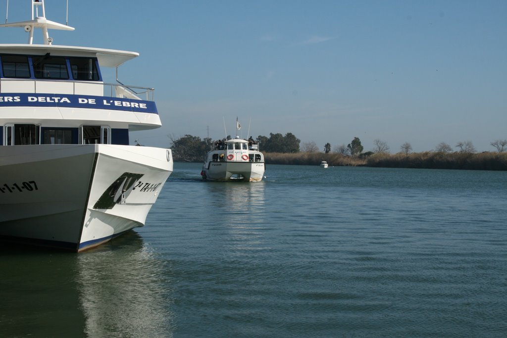 Riumar - Davant de Ca La Nuri - Creuers Delta de L'Ebre by Eduard Clavell