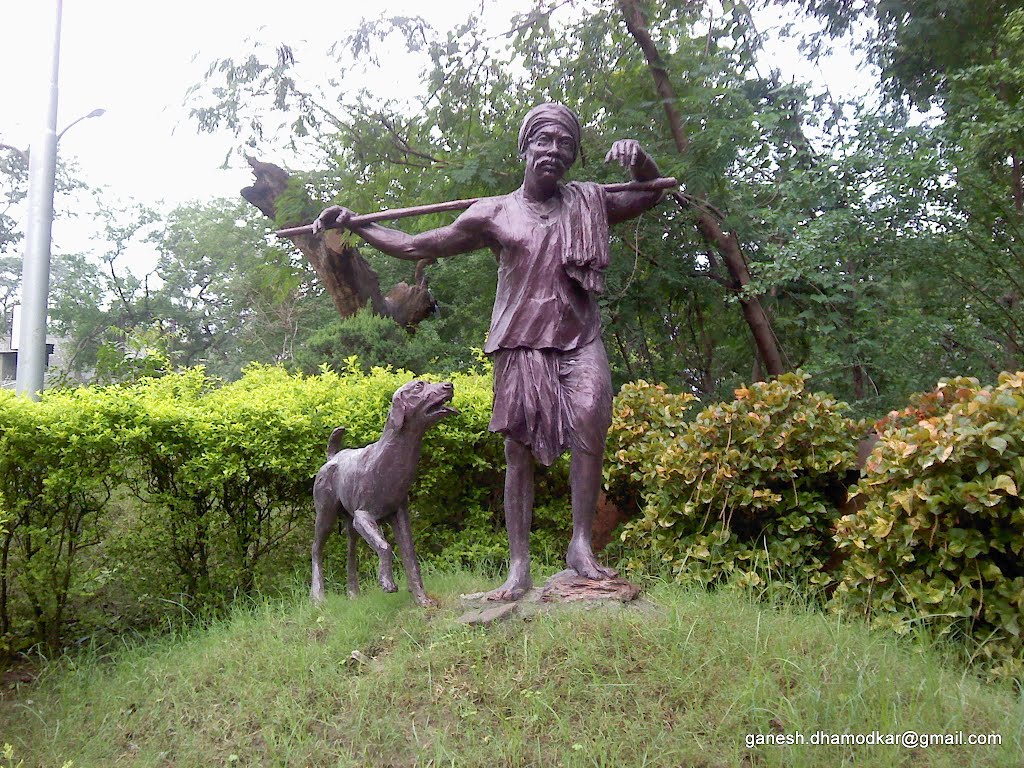 A Gowari man with his dog by Ganesh Dhamodkar