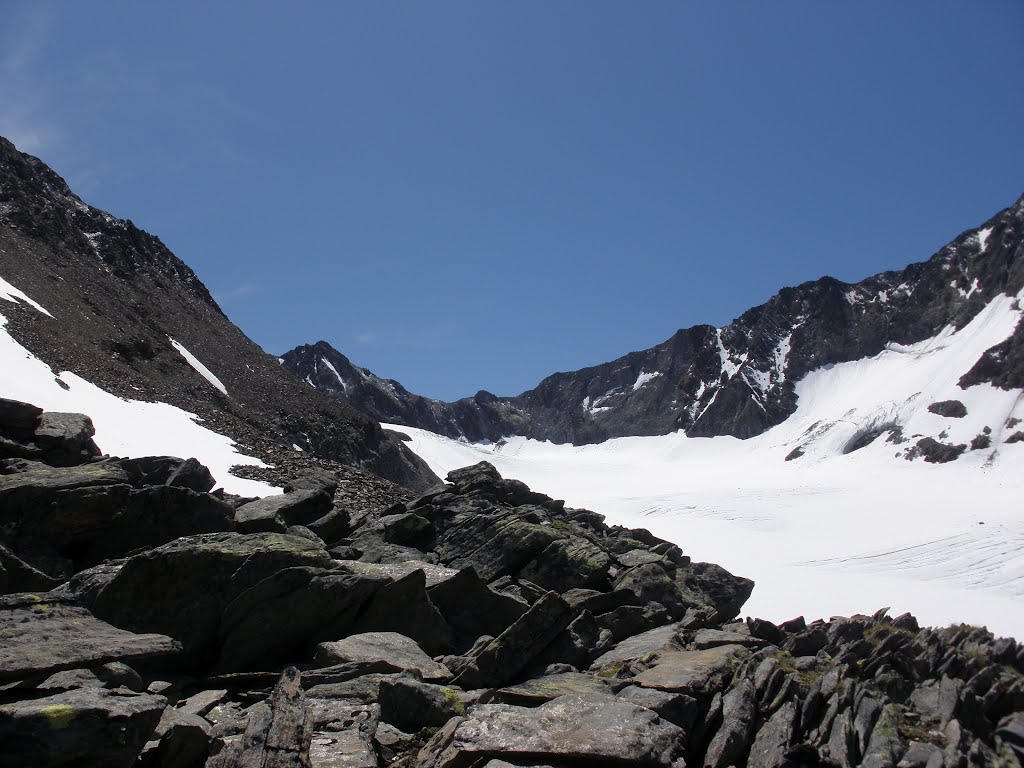 2009-07-26 Blick Richtung Süd über Fernerstube zu Übergang Mullerhütte by Lucas Schneider