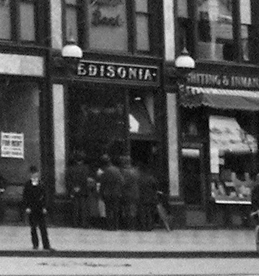 Edisonia Hall: Entrance to Vitascope Theater October 1896. World's First Motion Picture Theatre by BuffaloFilmFestival