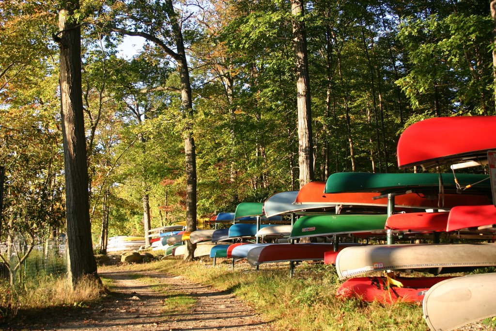 Canoe Rack - Smoke Rise Lake by Captnmdnight