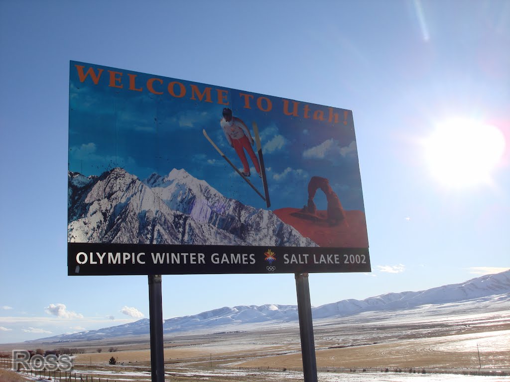 Old Welcome to Utah Sign by Ross Dean Mitchell .com