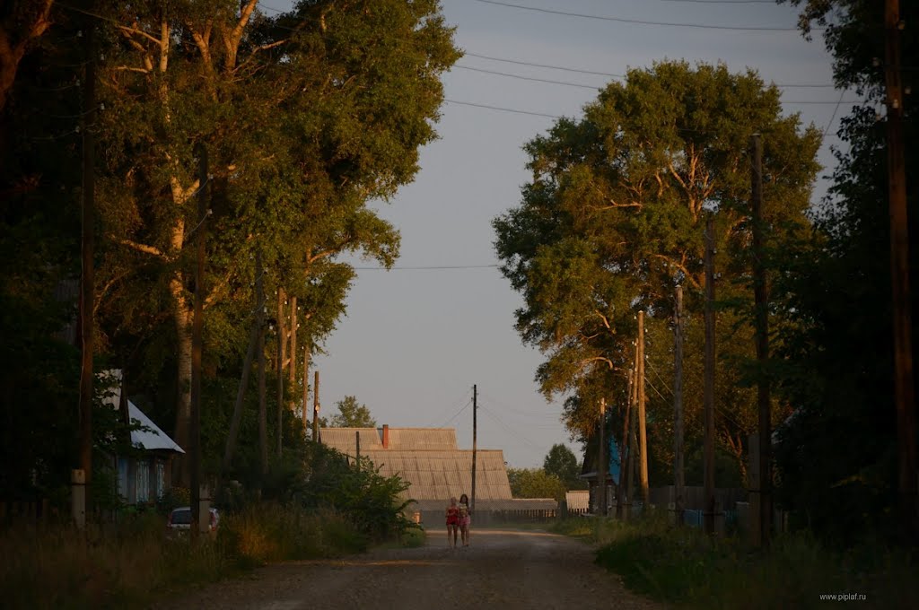 Закат в д. Сходская (sunset in village Shodskaya ) by piplaf