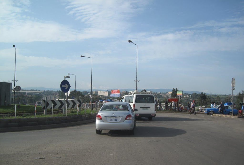 Round About on the Ring Road traveling East towards the airport - Addis Ababa by Pau1