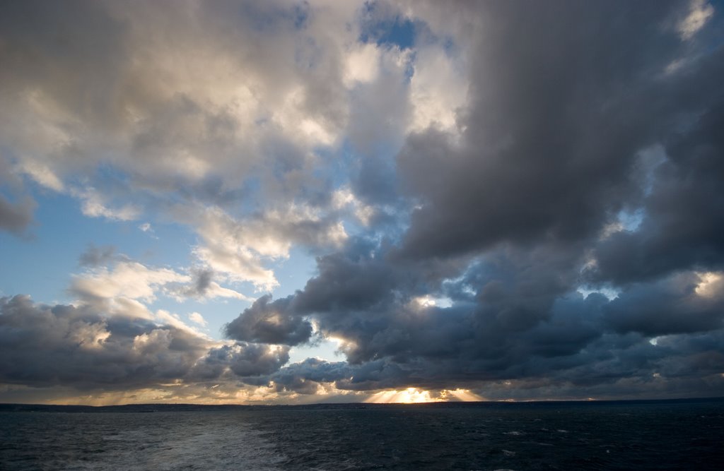 The English channel looking back at Cherbourg by ian.r