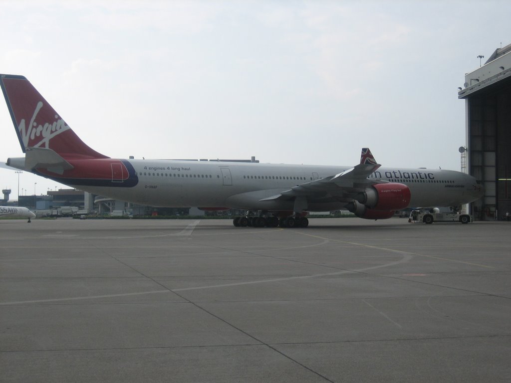 Zurich Airport Virgin Airbus 340 by Badi71