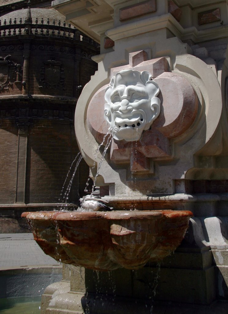 Fountain near the Cathedral of Sevilla, Spain by Apisto