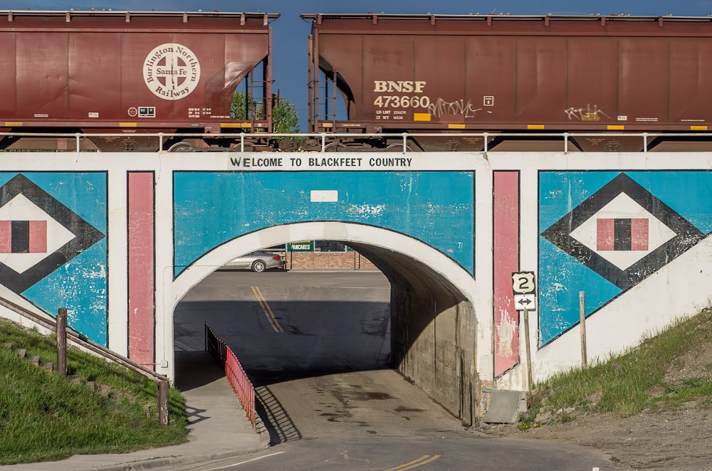 Bridge & Train in East Glacier by Greg Nyquist