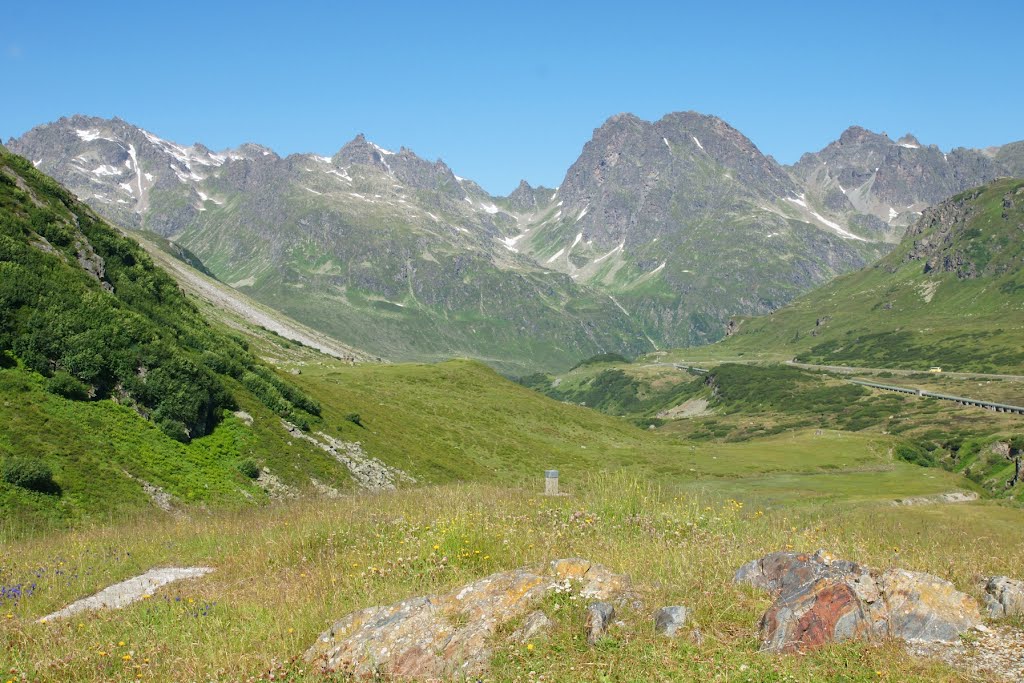 Výhled od hráze na Silvretta-Stausee by k-pic