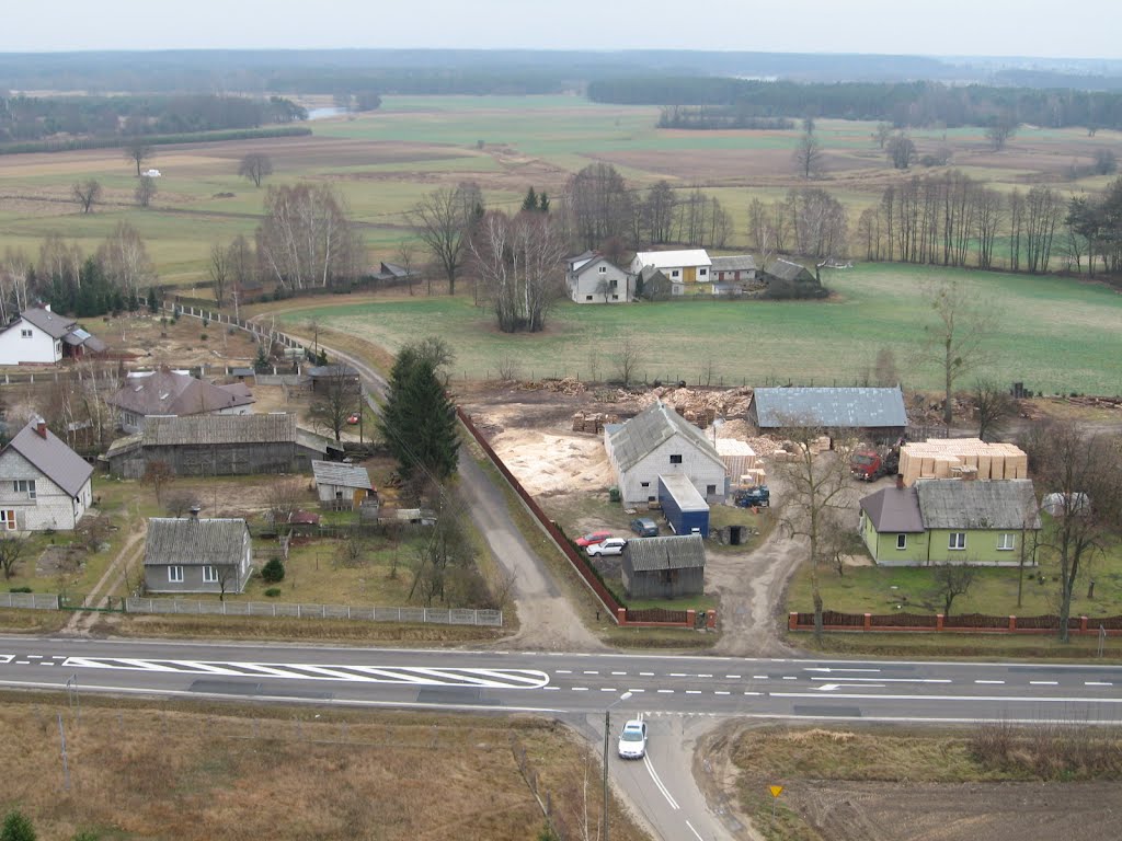 Piaski from the air - intersection, 2012 by Mariusz Bladek