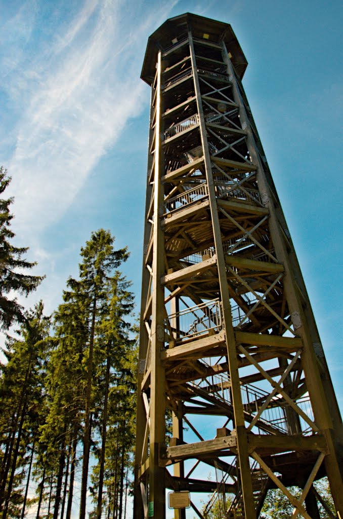 Der Aussichtsturm auf dem Weifberg (477,8 m ü. HN) bei Hinterhermsdorf by Mirka Schärfnerová