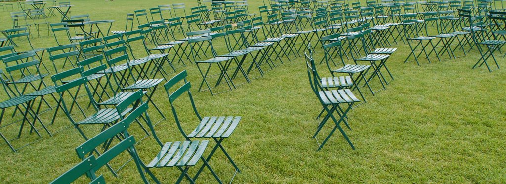 Chairs at Schenley Plaza, Oakland by woolslayer