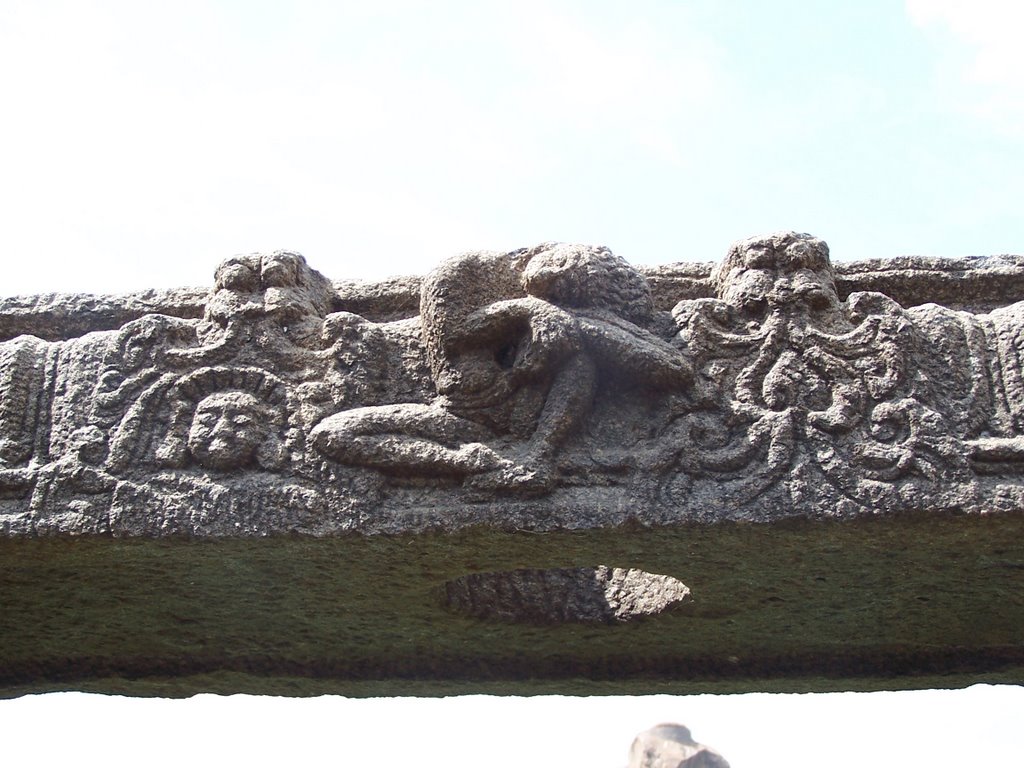 Detail of the Resting Damsel, Chettikulam by omshakti