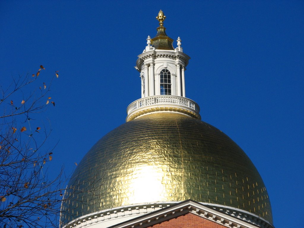 Boston State House Golden Roof by Edita Aksamitiene