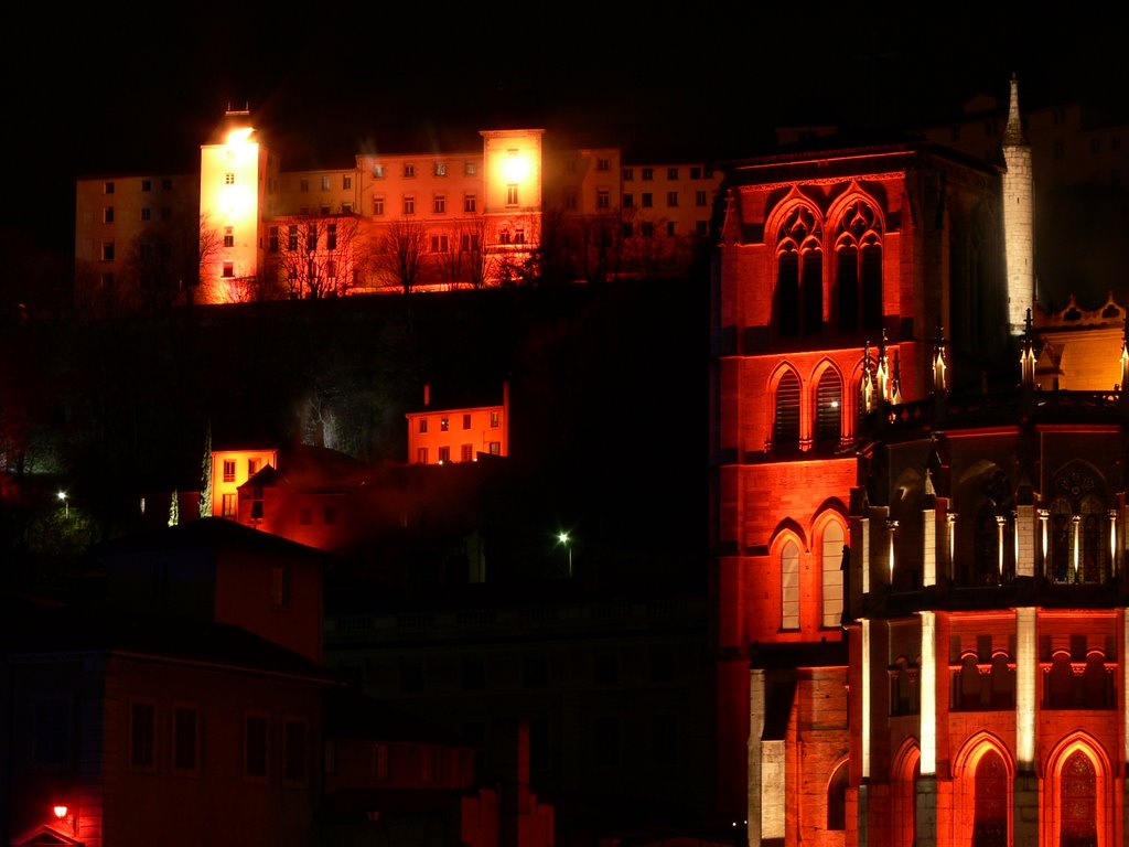 Lyon - St Jean & L'Antiquaille (Fête des Lumières 2006) by jasonvy7