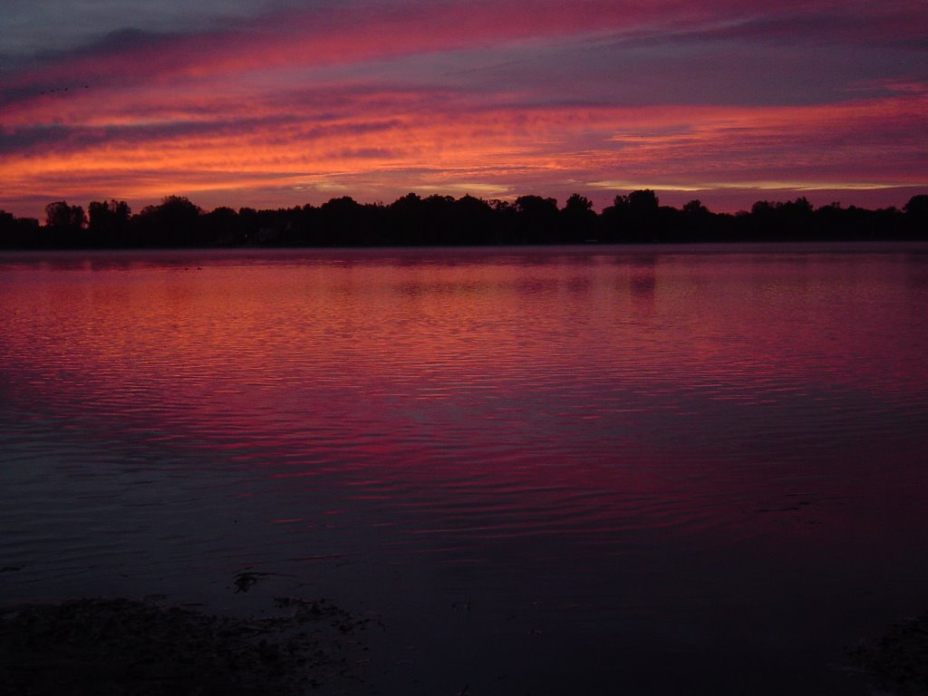 Fall Sunrise over Lake Lansing by ahlbrandj