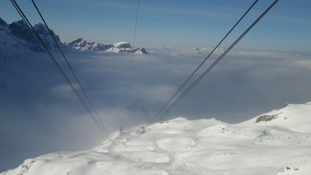 Skiing into the clouds by Around the world in 8gig