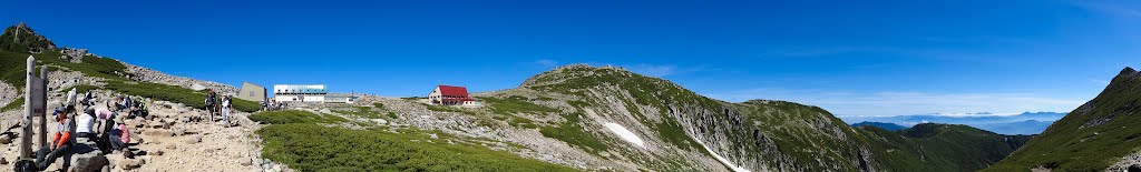 Panoramic view of a Senjojiki curl summit by comein