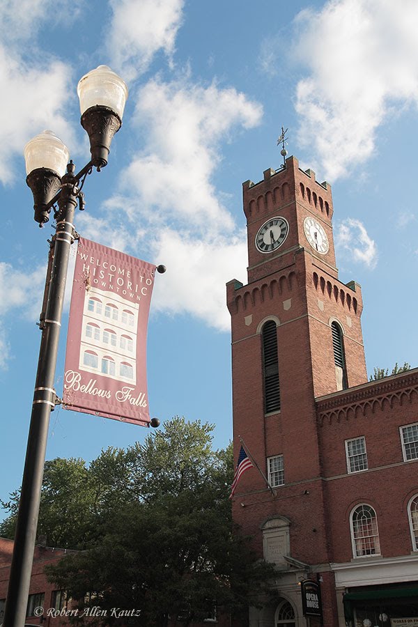 Bellows Falls Opera House Clock Tower by Robert Allen Kautz