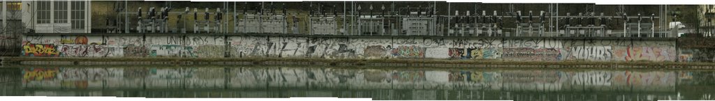 Graffiti line in bern at powerplant by JMChef