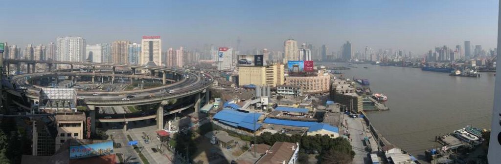 View from Nanpu Bridge by nickfisher