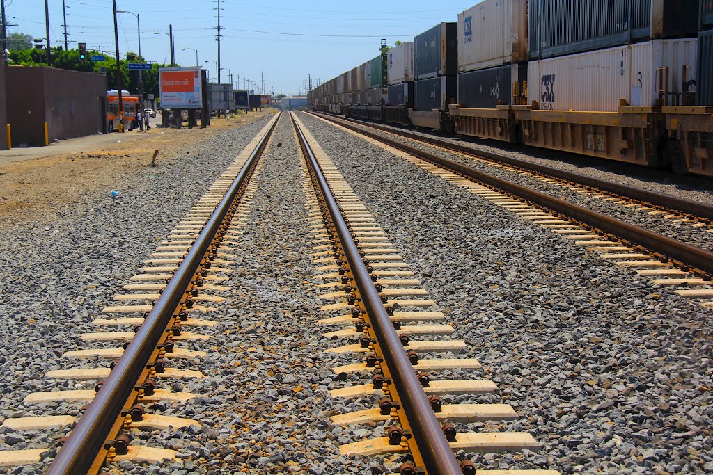 Train Freight Yard in East Los Angeles, California by MICHAEL  JIROCH  &  www.michaeljiroch.com