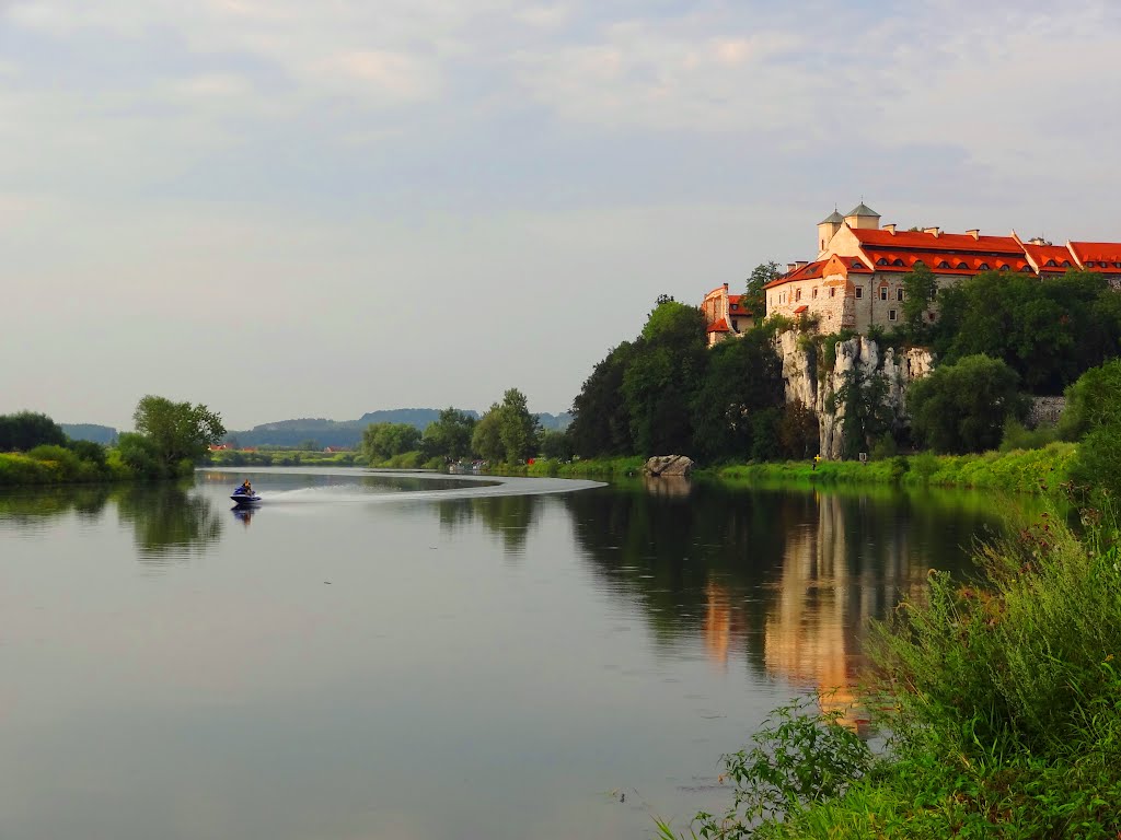 CRACOW-TYNIEC MONASTERY-VIEW FROM THE BANK OF THE VISTULA RIVER.OPACTWO BENEDYKTYNOW W TYNCU ISTNIEJACE OD 1044 ROKU by dana ciszewska