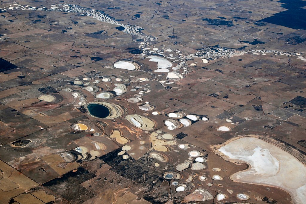 Salt Lakes around Lake Grace - Kuender, WA by Dirk Veltkamp