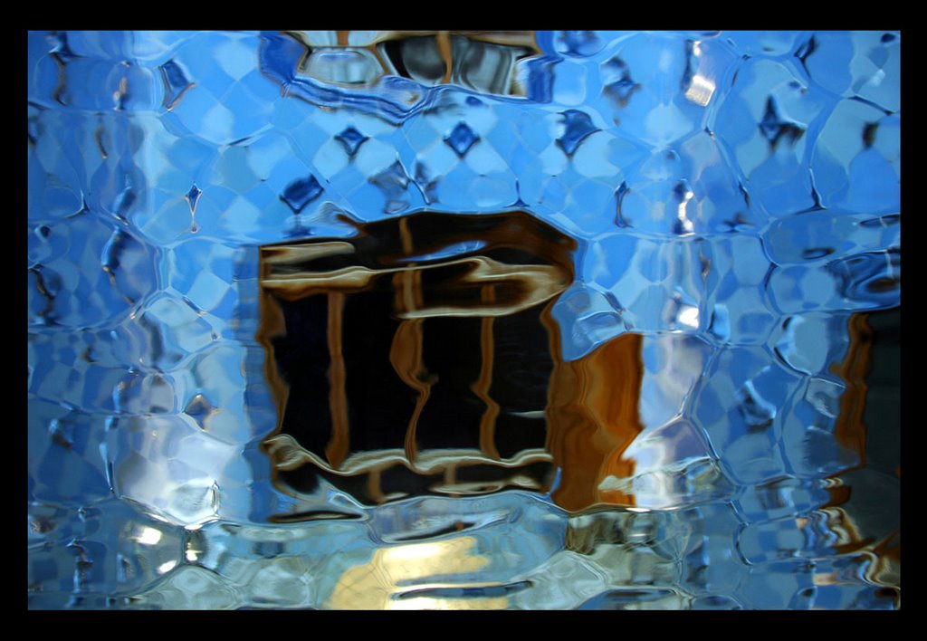 Casa Batlló, Seen Through the Glass in the Stairwell by Lui Brandt