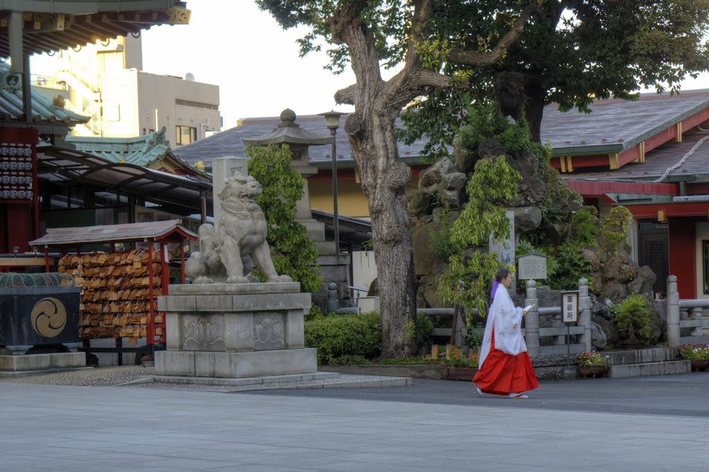 巫女 , shrine maiden. by kazkun