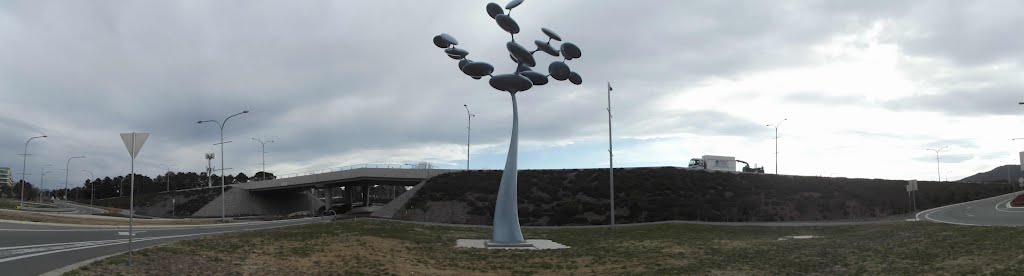 Canberra Airport statue by CybergothiChé