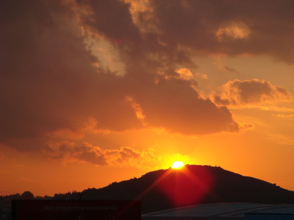 Sunset from my office, Kifissias 6-8 Maroussi by Nikolaos Krimpalis