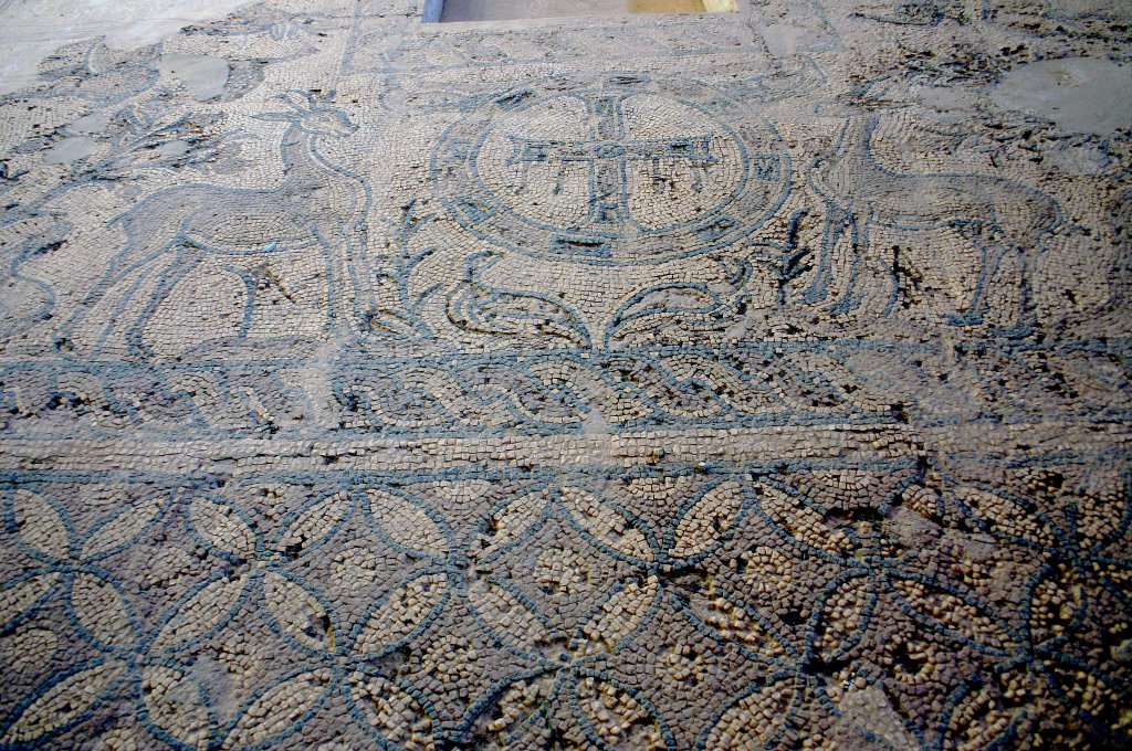 Qasr Lybia - Byzantine floor mosaic by Cottius