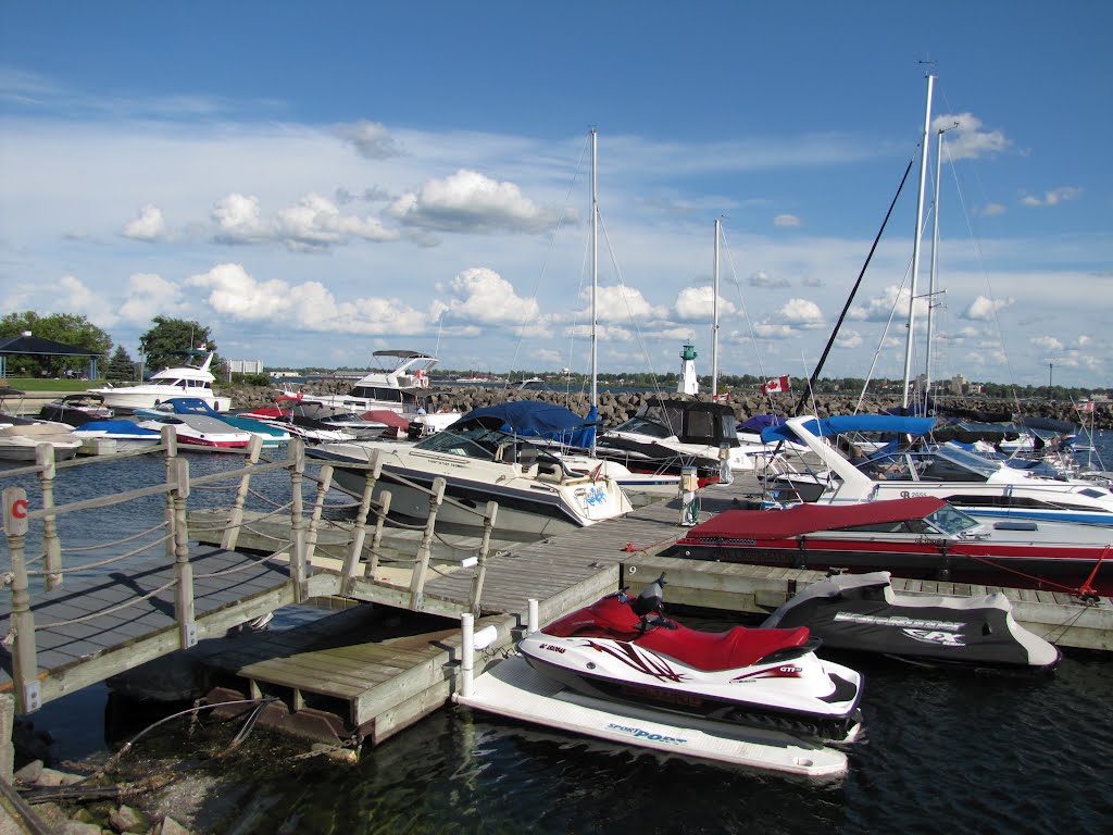 Prescott Harbor Breakwater Light & Marina by Chris Sanfino