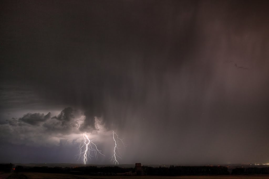 Red Deer Lightning #6 by Brian Constantine