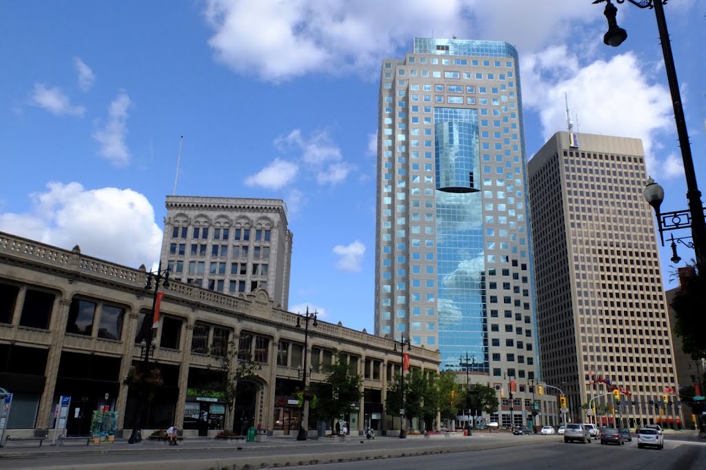 Portage near Main from Portage Ave., Winnipeg, MB by R. Halim