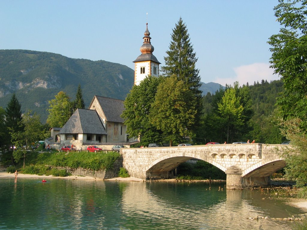 Church Sveti Janez - Bohinj Lake by rulip