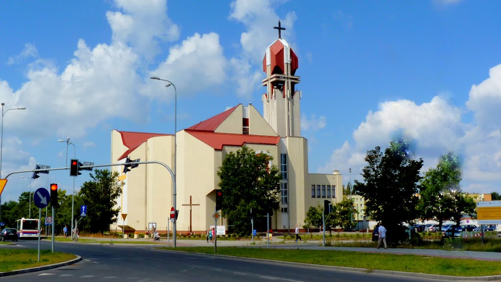 Bydgoszcz- widok kościoła pw. św. Jadwigi Królowej by Kazimierz .Mendlik