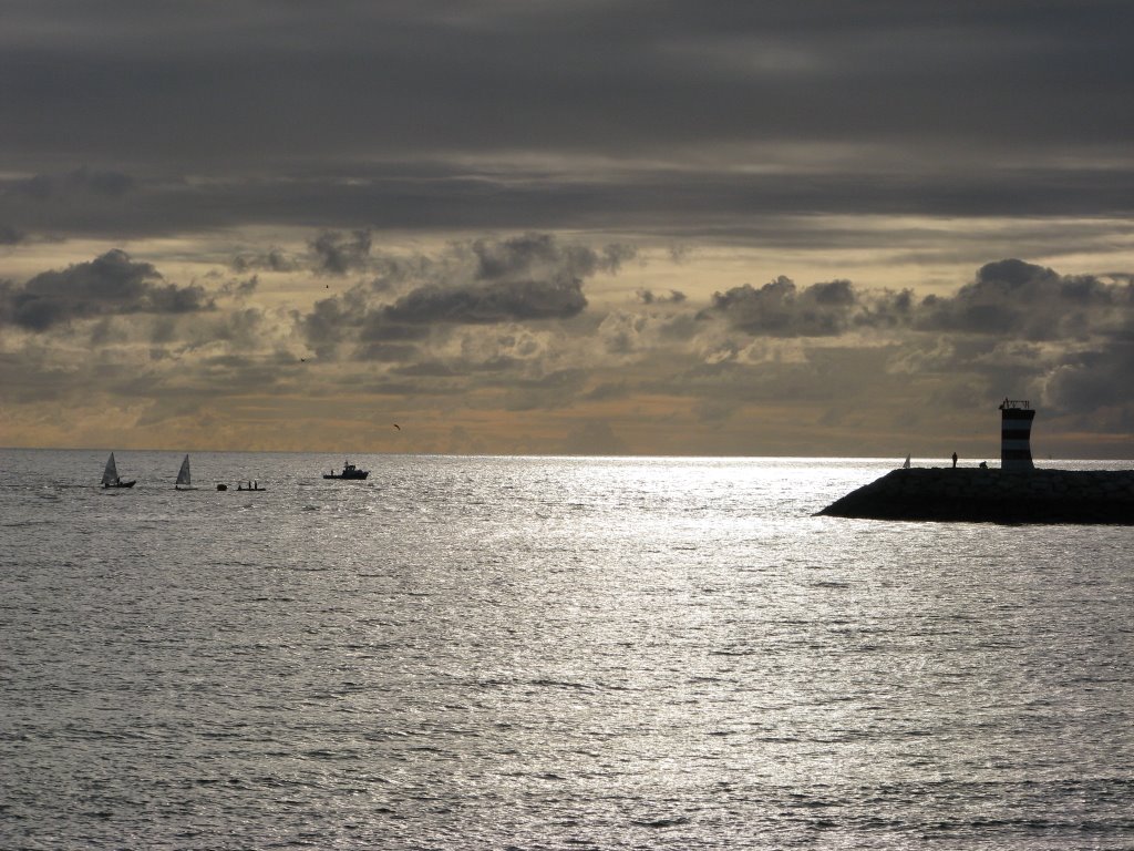 Portugal, Quarteira- Atlantic Ocean at sunset by Bazilide