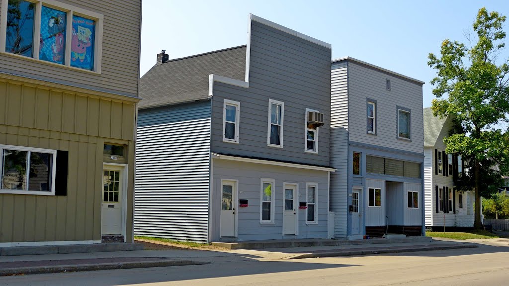 Buildings on E 2nd Street Merrill Wisconsin by D200DX