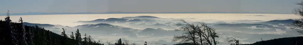 Hochficht-alpské panoráma ze Šumavy by stepanjankovsky