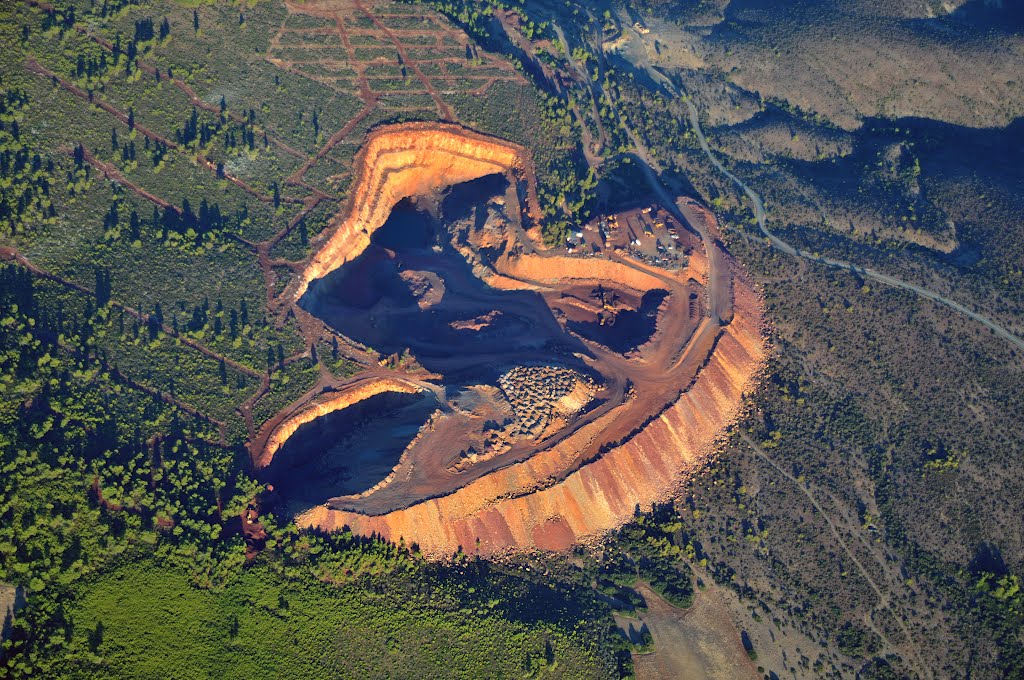 Land Quarry (Mt. Traganas - near Loutsi) Aerial View by Athanasopoulos Evangelos