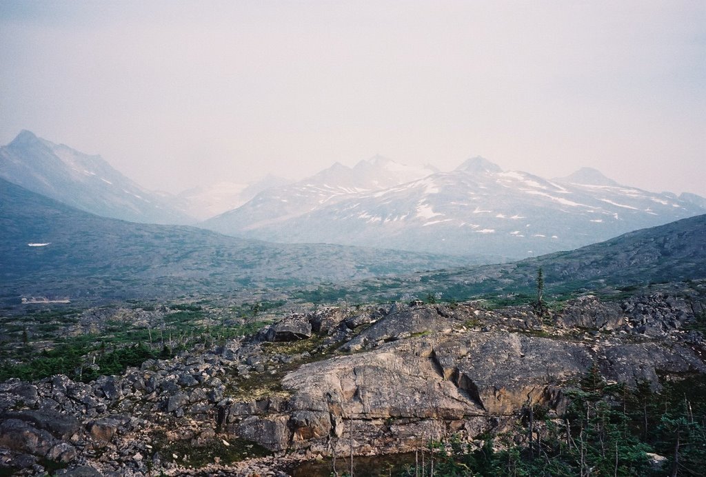 Hazy Mountains and Outcroppings on the Way to Skagway by David Cure-Hryciuk