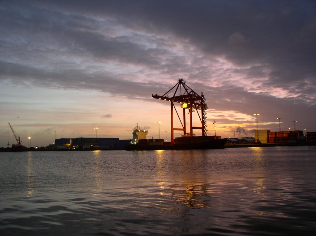 Morning in Aalborg East Harbour (Grønlandshavnen) by Steen Hovaldt