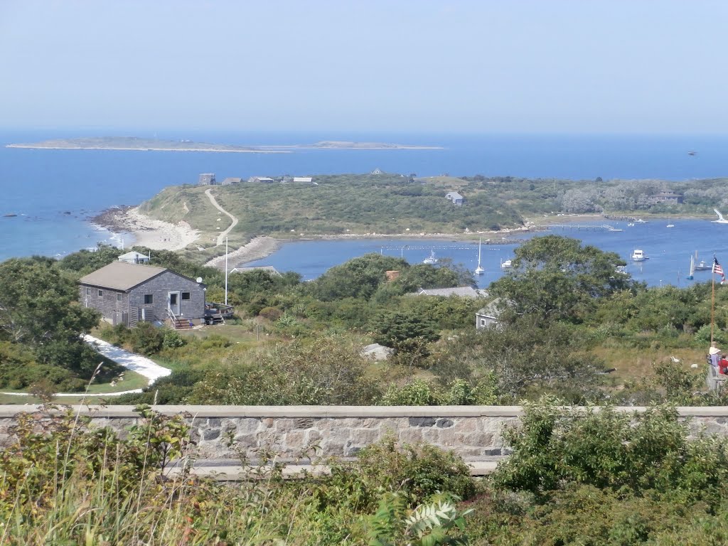 View of Cuttyhunk town and harbor by chris1073